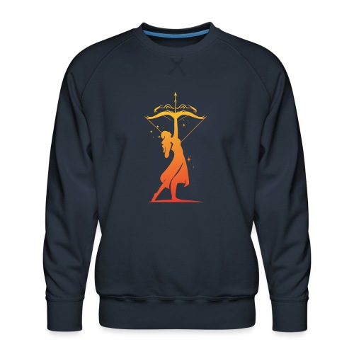 Sagittarius Archer Zodiac Fire Sign - Men's Premium Sweatshirt