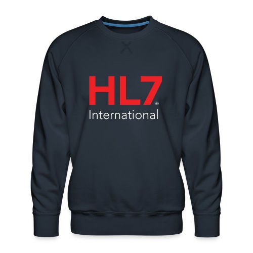 HL7 International Logo - Reverse - Men's Premium Sweatshirt