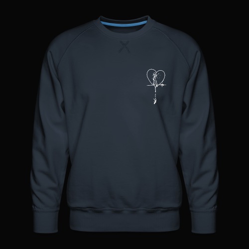 Broken Heart -𝒲𝒽𝒾𝓉𝑒 - Men's Premium Sweatshirt