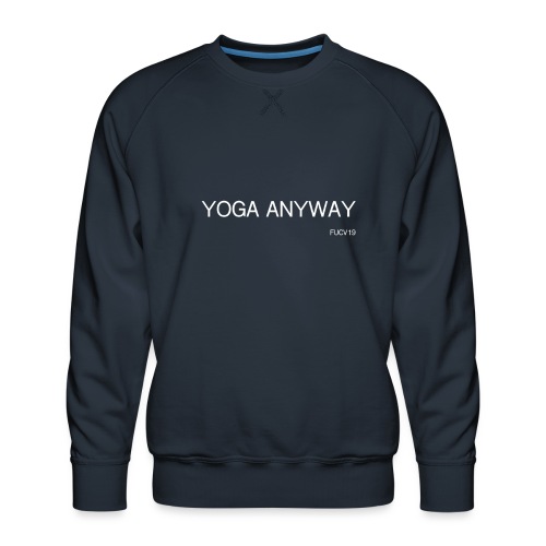 YOGA WHITE font - Men's Premium Sweatshirt