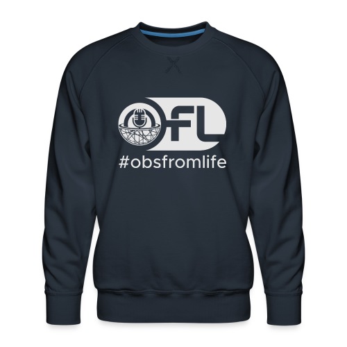 Observations from Life Logo with Hashtag - Men's Premium Sweatshirt