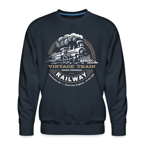 Train Railway Vintage - Men's Premium Sweatshirt