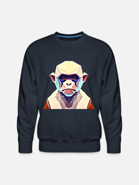 Polygon monkey - Men's Premium Sweatshirt - navy