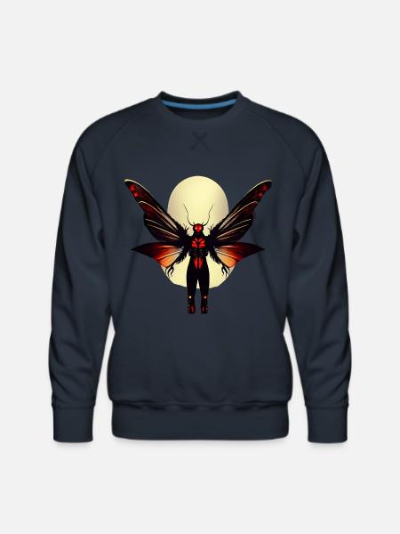 Red-eyed Mothman - Men's Premium Sweatshirt - navy