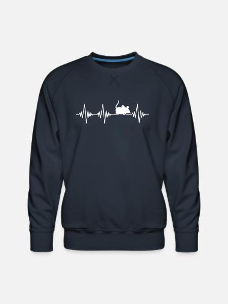 mouse heartbeat - Men's Premium Sweatshirt - navy