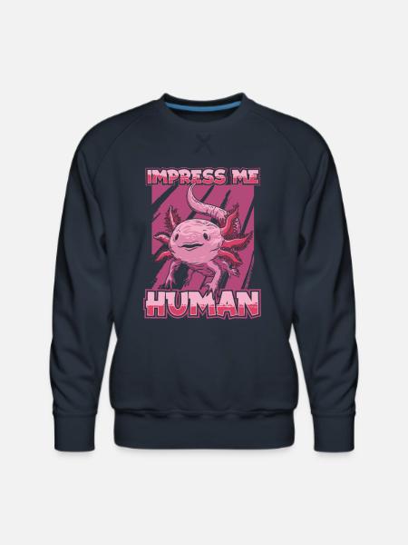 Axolotl Salamander - Men's Premium Sweatshirt - navy