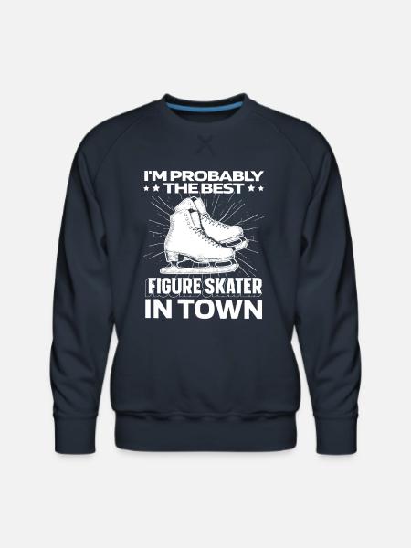 Figure Skating Funny - Men's Premium Sweatshirt - navy
