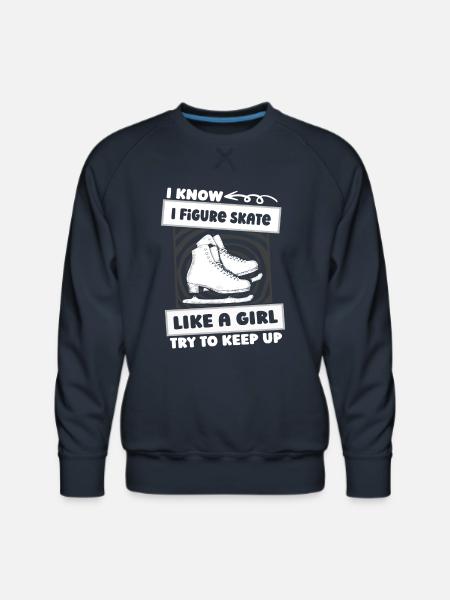 Figure Skating Girl - Men's Premium Sweatshirt - navy