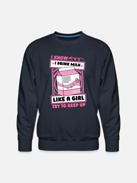 Milk Girl - Men's Premium Sweatshirt - navy