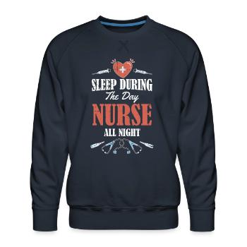 Nurse Nursing - Men's Premium Sweatshirt - navy - Front