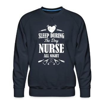 Nurse Nursing Heart - Men's Premium Sweatshirt - navy - Front