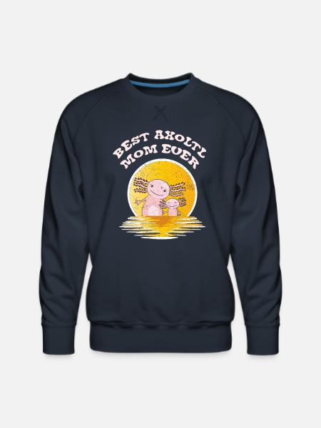 Axolotl Salamander Mom - Men's Premium Sweatshirt - navy