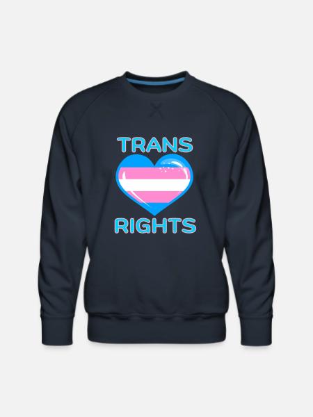 TRANS RIGHTS - Men's Premium Sweatshirt - navy