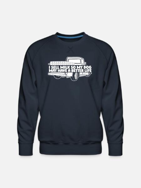 Milk Dog Milk Truck - Men's Premium Sweatshirt - navy