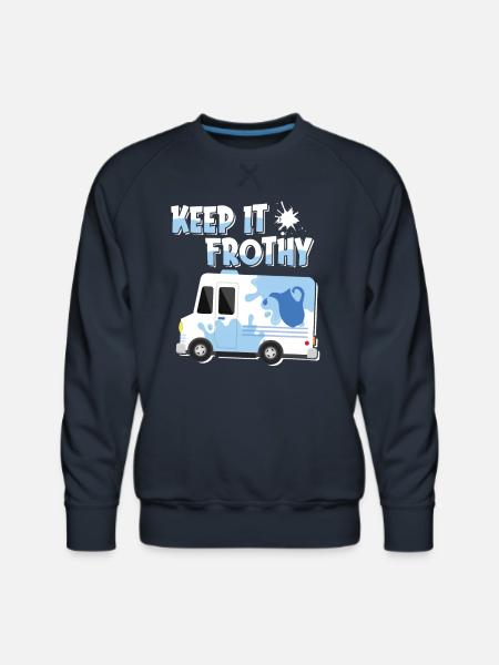 Milk Frothy Milk Truck - Men's Premium Sweatshirt - navy