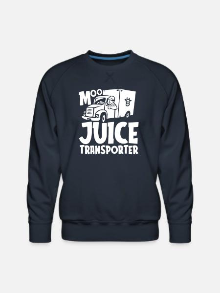 Milk Funny Milk Truck - Men's Premium Sweatshirt - navy