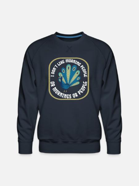 Peacock Peafowl - Men's Premium Sweatshirt - navy