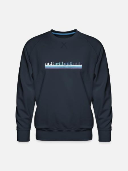 Gradient Chess Pieces Silhouette - Men's Premium Sweatshirt - navy