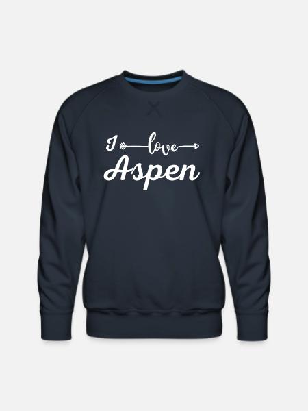 I Love Aspen - Men's Premium Sweatshirt - navy