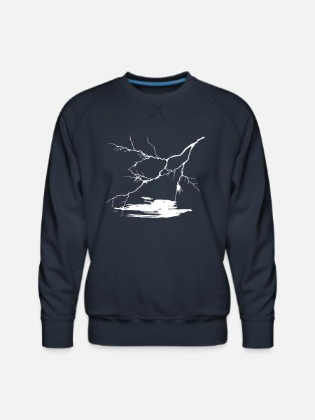 Flash in the night - Men's Premium Sweatshirt - navy
