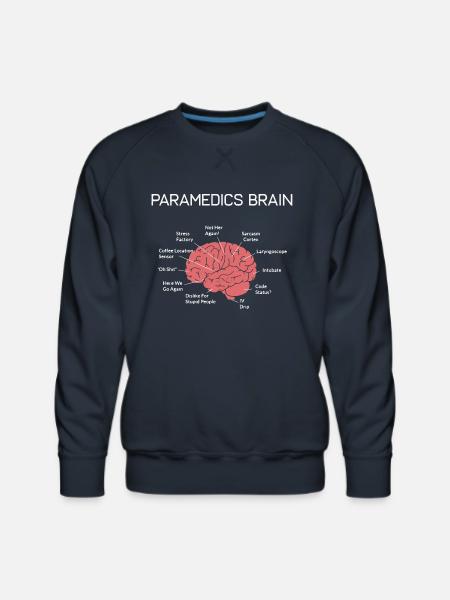 Paramedics Brain - Men's Premium Sweatshirt - navy