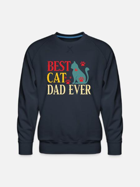 The best Cat Dad - Men's Premium Sweatshirt - navy