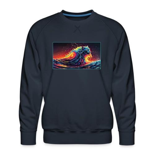 Wavecat Firelight Wave - Men's Premium Sweatshirt