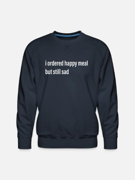 Happy Meal Meme - Men's Premium Sweatshirt - navy