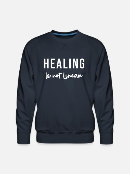 Healing Is Not Linear - Men's Premium Sweatshirt - navy