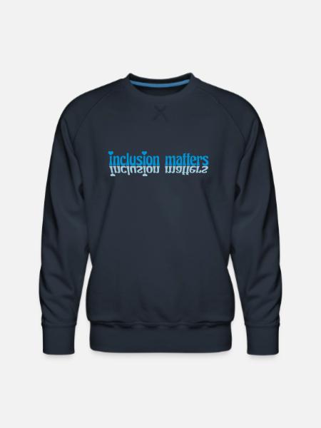 inclusion matters logo quote - Men's Premium Sweatshirt - navy