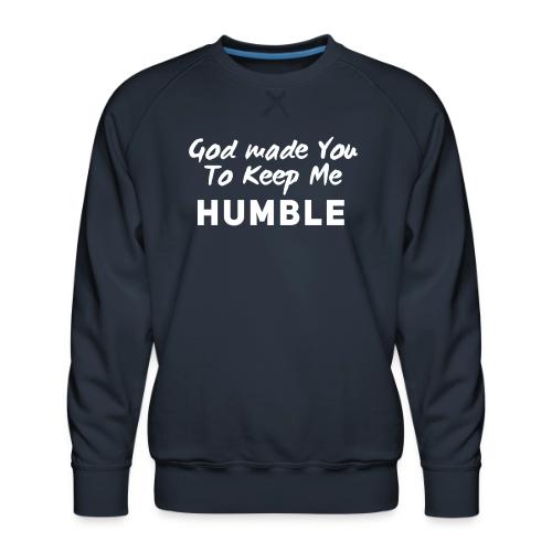 Christian humility (white) - Men's Premium Sweatshirt