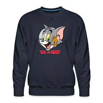 Tom and Jerry Hug - Men's Premium Sweatshirt - navy - Front