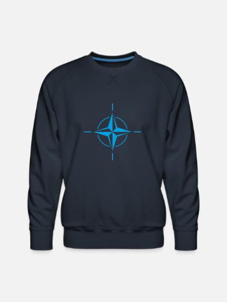 NATO OTAN Flag - Men's Premium Sweatshirt - navy