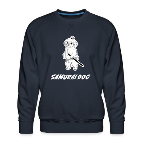 Samurai Maltese Katana Warrior Dog Tee - Men's Premium Sweatshirt