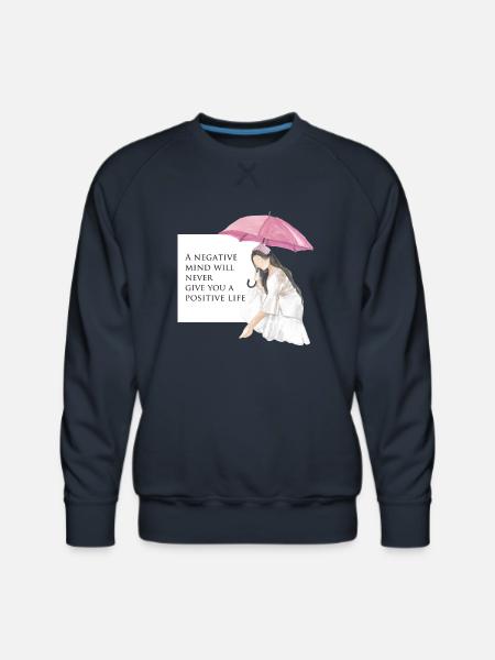 Girl in umbrella - Men's Premium Sweatshirt - navy