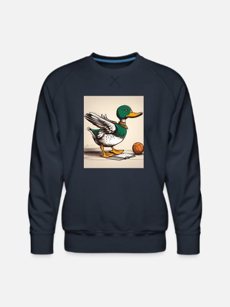 duck - Men's Premium Sweatshirt - navy