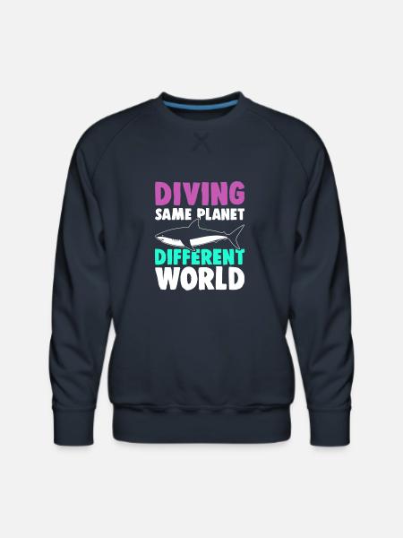 Diving Quote - Men's Premium Sweatshirt - navy