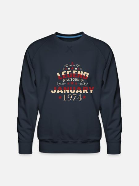 January 1974 birthday - Men's Premium Sweatshirt - navy