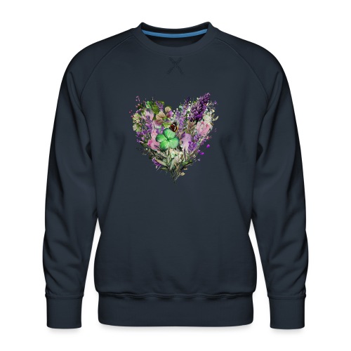 Walk in Love Spring Clover Flowers Heart - Men's Premium Sweatshirt