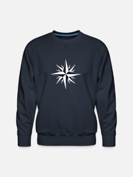 Compass Rose - Men's Premium Sweatshirt - navy