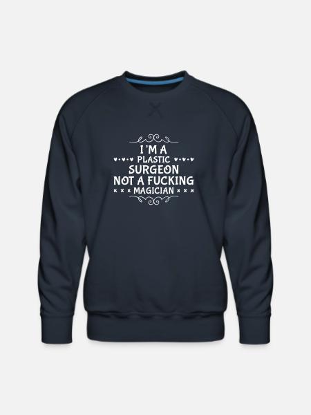 Funny Plastic Surgeon - Men's Premium Sweatshirt - navy