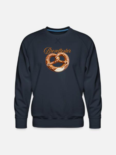 Traditional Bavarian Pretzel Design - Men's Premium Sweatshirt - navy