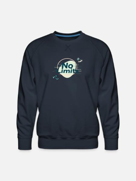 No Limits Fitness - Men's Premium Sweatshirt - navy