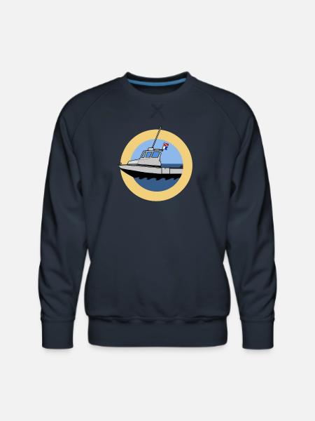 Scuba Boat - Men's Premium Sweatshirt - navy