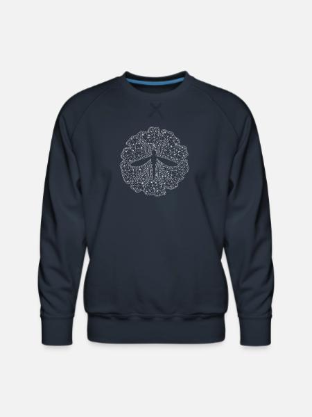 Geometric Mosquito Mesh Circle - Men's Premium Sweatshirt - navy