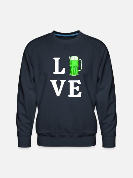 Love Green Beer - Men's Premium Sweatshirt - navy