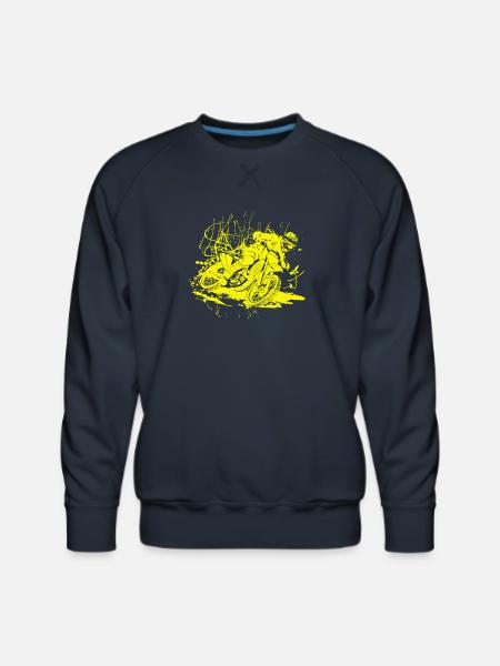 Neon Splash Chaos - Men's Premium Sweatshirt - navy