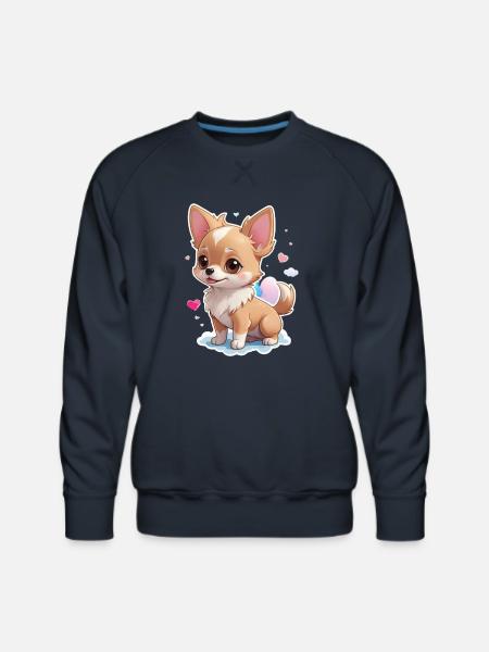 Charming Chihuahua Chic - Men's Premium Sweatshirt - navy