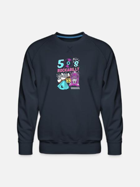 Sock Hop Party Rockabilly - Men's Premium Sweatshirt - navy
