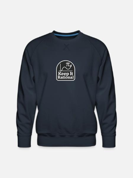 Keep It Rational Patch - Men's Premium Sweatshirt - navy